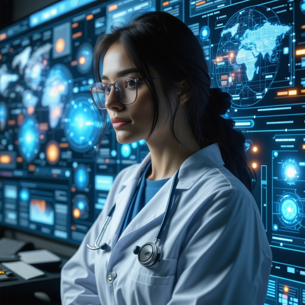 Digital healthcare dashboard illustrating personalized genetic data and multidisciplinary care for Ozempic weight loss treatment