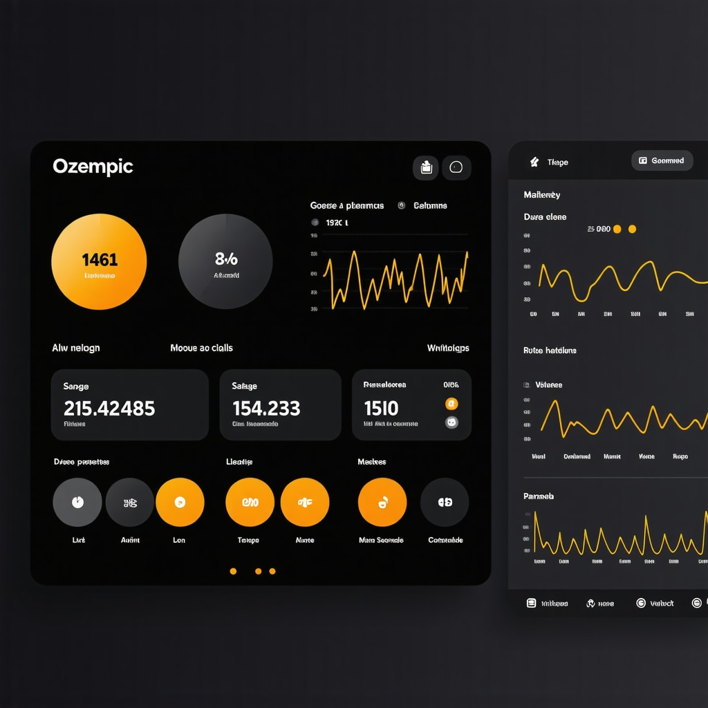 Visualization of digital health platform monitoring Ozempic treatment progress