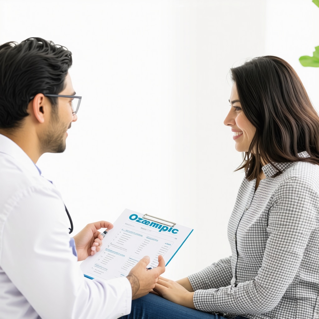 Healthcare provider and patient discussing tailored Ozempic weight loss plan in clinic