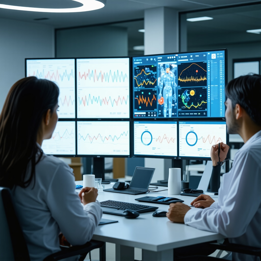 Multidisciplinary healthcare professionals reviewing genetic and metabolic data for personalized Ozempic treatment