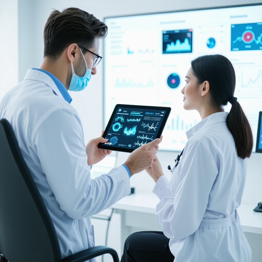 Physician reviewing biomarker data with patient for personalized Ozempic dosing in a weight loss clinic