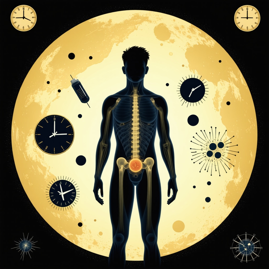 Visual representation of circadian rhythm timing and gut microbiome impact on Ozempic weight loss treatment