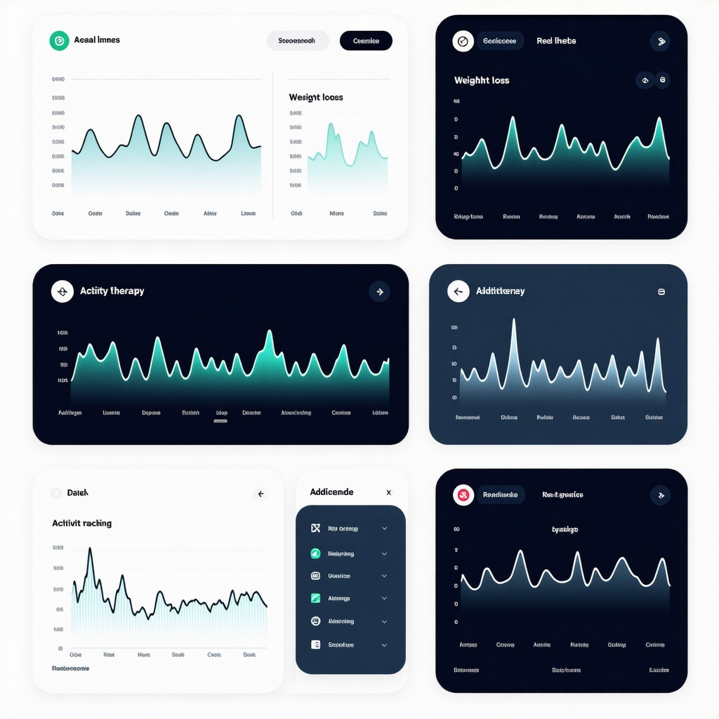 Digital health dashboard showing glucose monitoring, activity, and medication adherence for Ozempic users