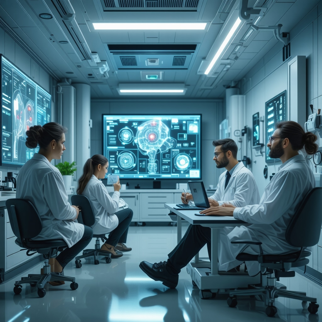 Clinicians analyzing multi-omics and biometric data for personalized Ozempic weight loss treatment