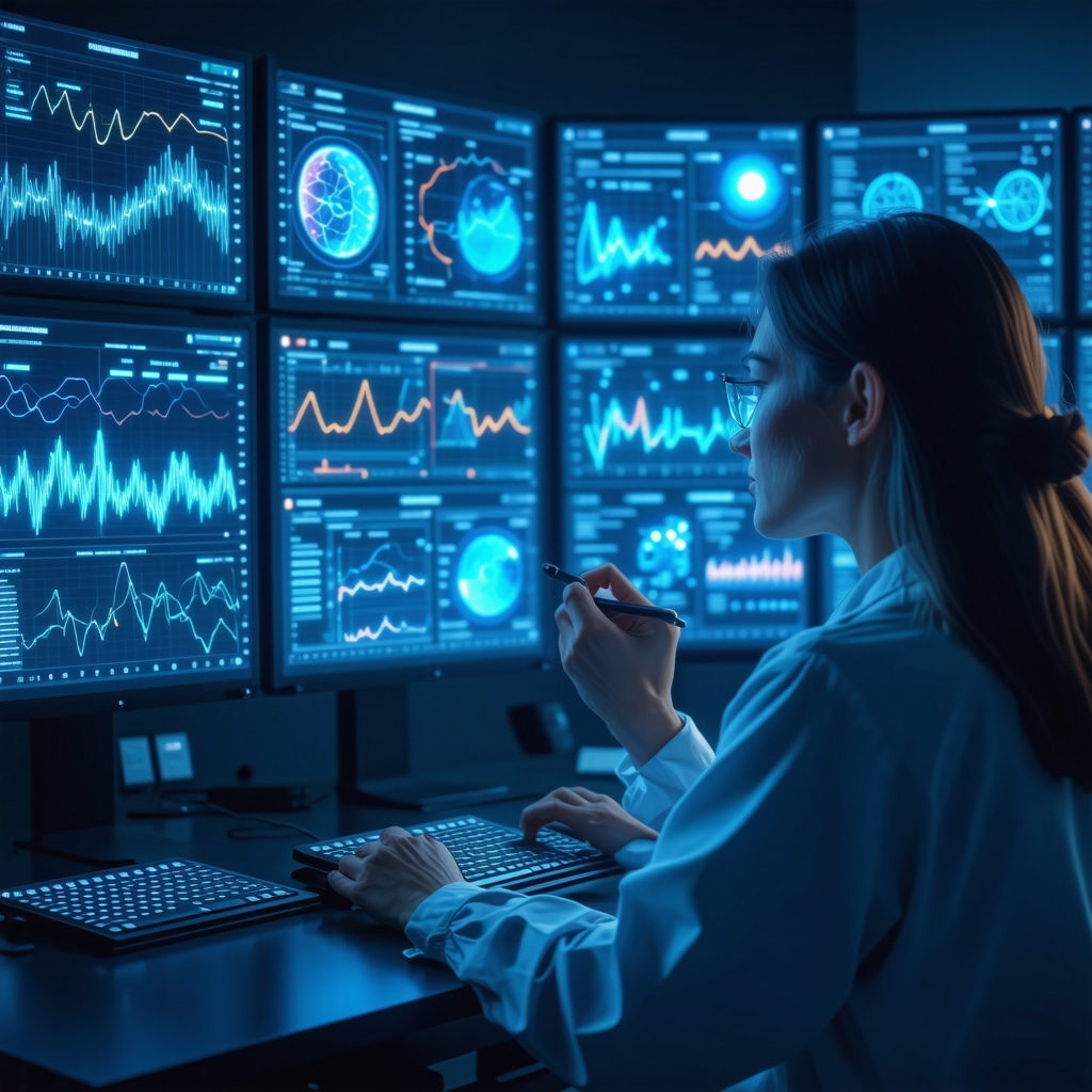 Clinician reviewing AI and genomic data for personalized Ozempic dosing in a modern medical weight loss clinic