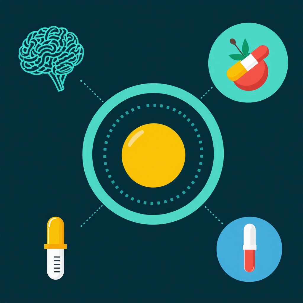 Infographic showing pharmacogenomics, behavioral health, and nutrition working together to optimize Ozempic treatment outcomes