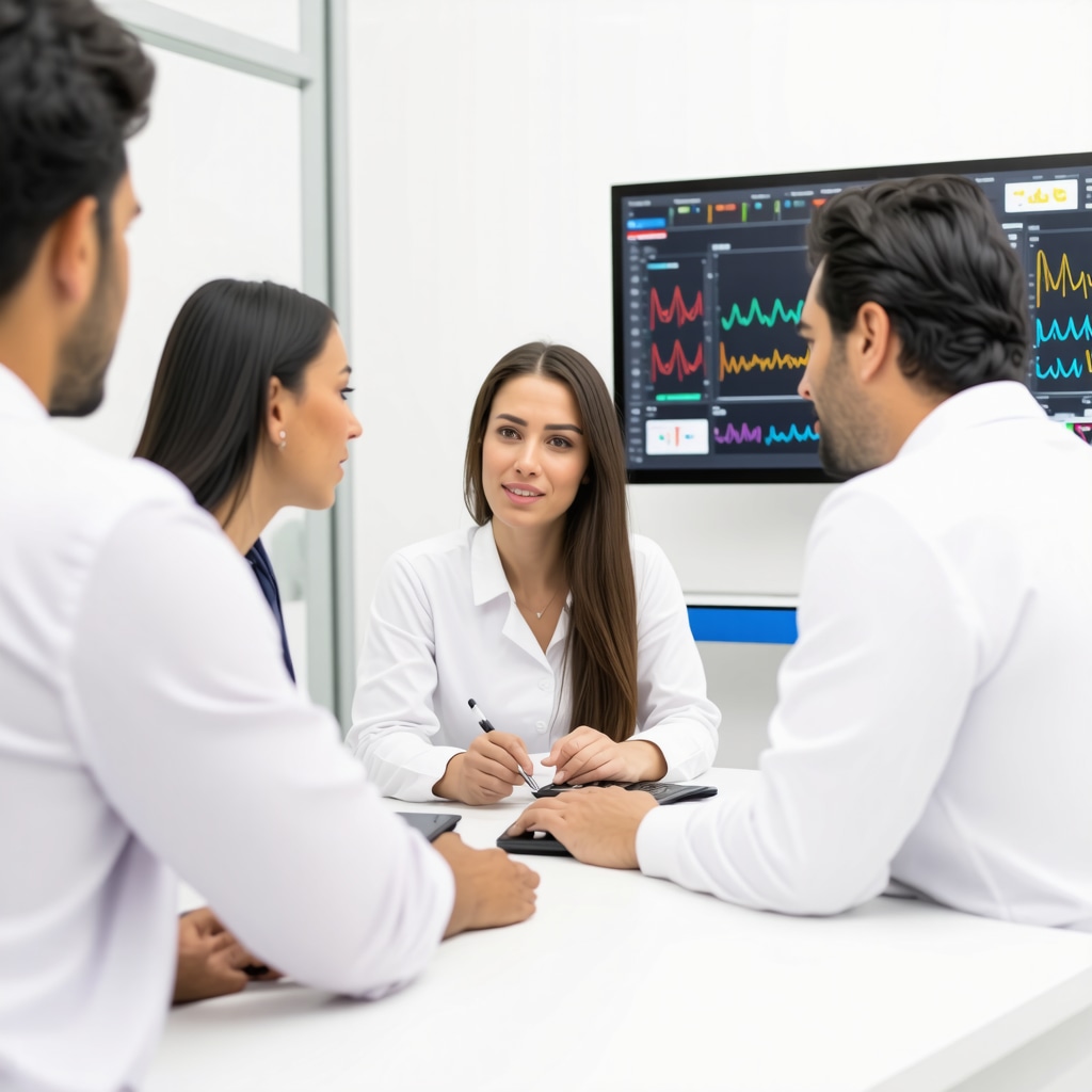 Medical professionals collaborating with digital health tools to tailor Ozempic treatment