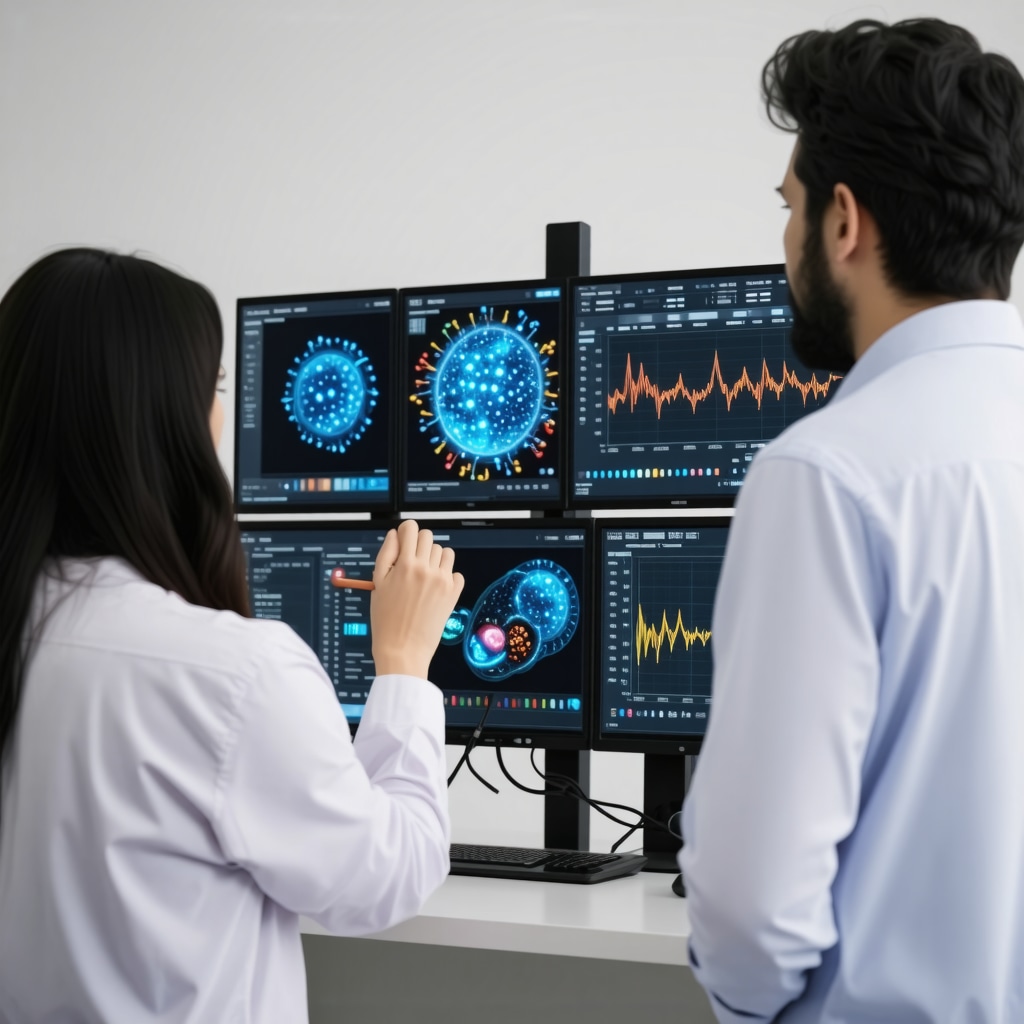 Medical professionals analyzing AI-driven biomarker data to optimize Ozempic weight loss treatment