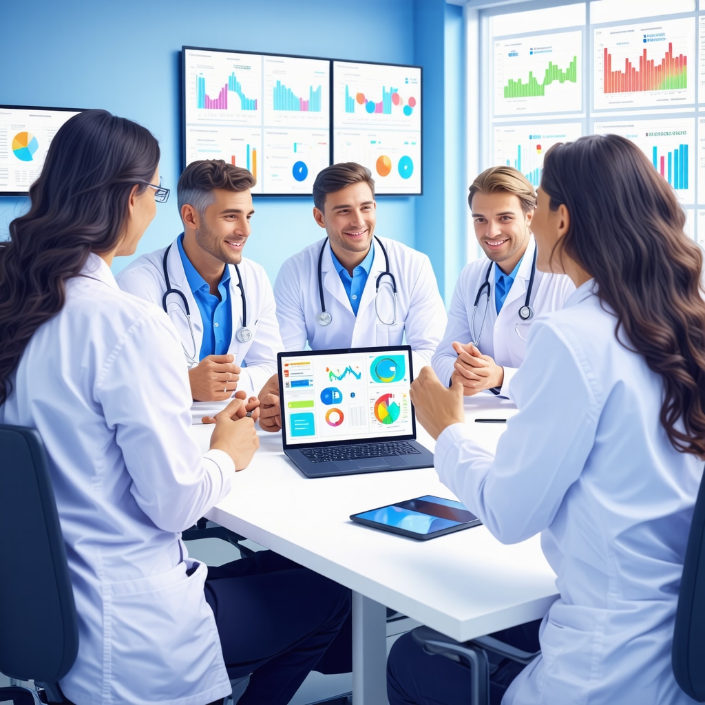 Medical team collaborating remotely using telehealth to integrate pharmacogenomics and behavioral therapy in Ozempic weight loss management