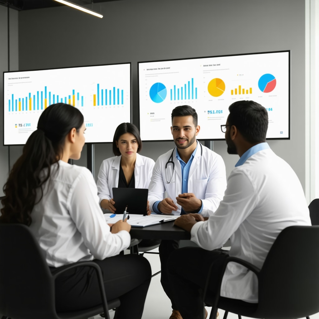Medical professionals collaborating on personalized Ozempic weight loss treatment plans with patient data