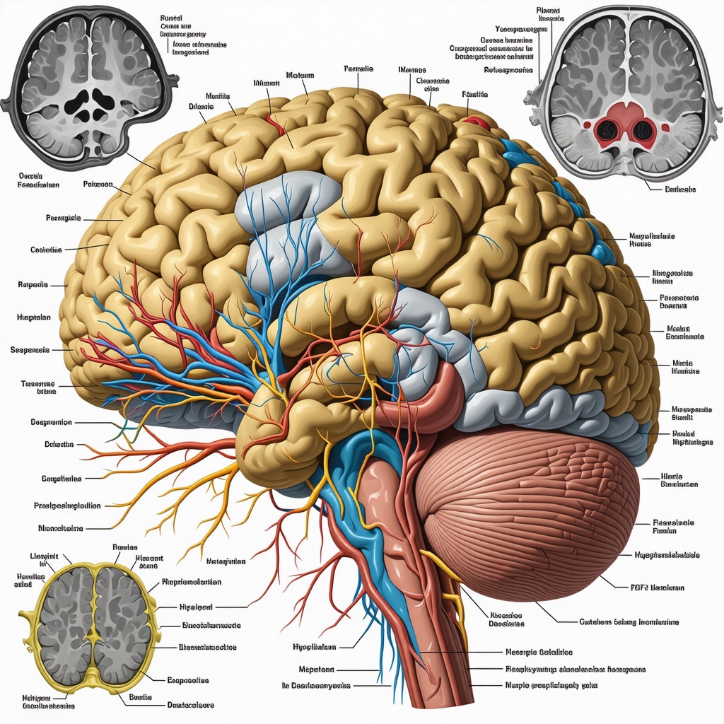 Neuroendocrine brain imaging highlighting semaglutide effects on appetite and reward centers