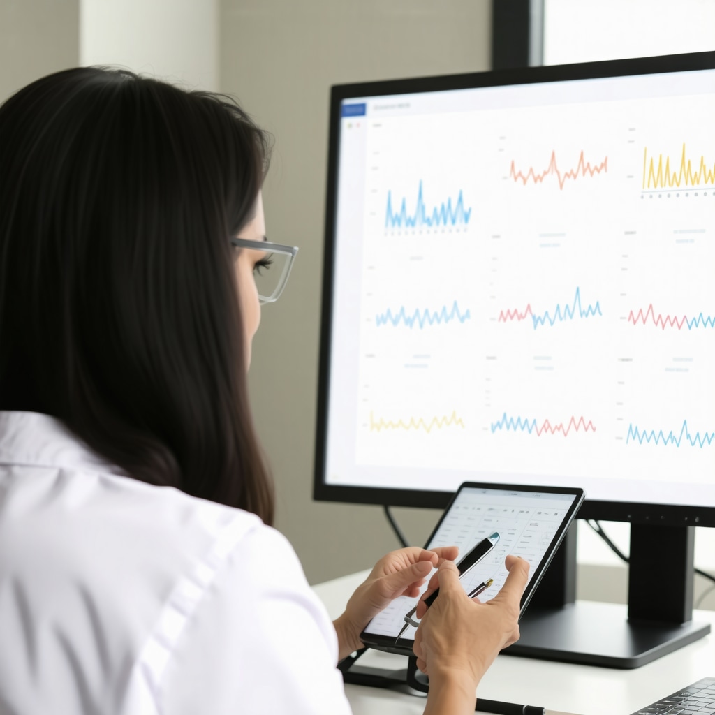 Doctor and patient discussing personalized Ozempic treatment with digital metabolic data displayed