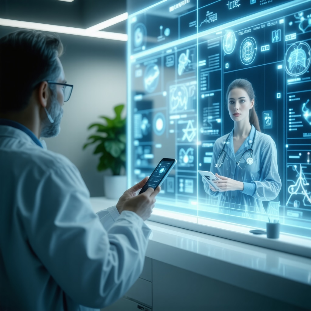 Patient using a digital health app and doctor analyzing genomic data for personalized Ozempic treatment