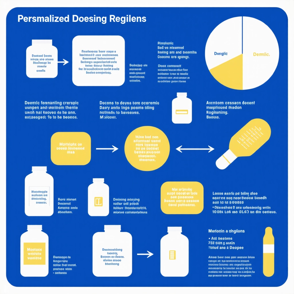 Infographic showing tailored Ozempic dosing and patient monitoring by doctors