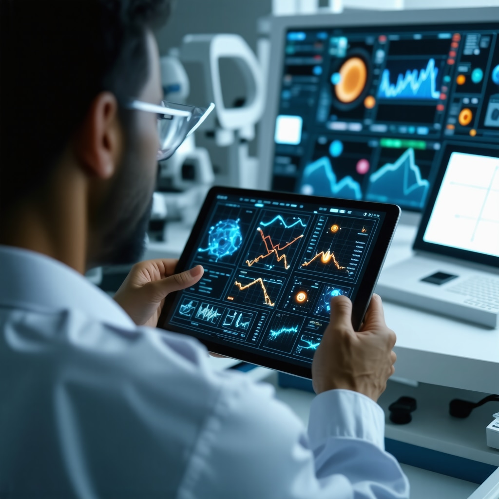 Patient using digital health platform showing personalized Ozempic dosing and genomic data charts
