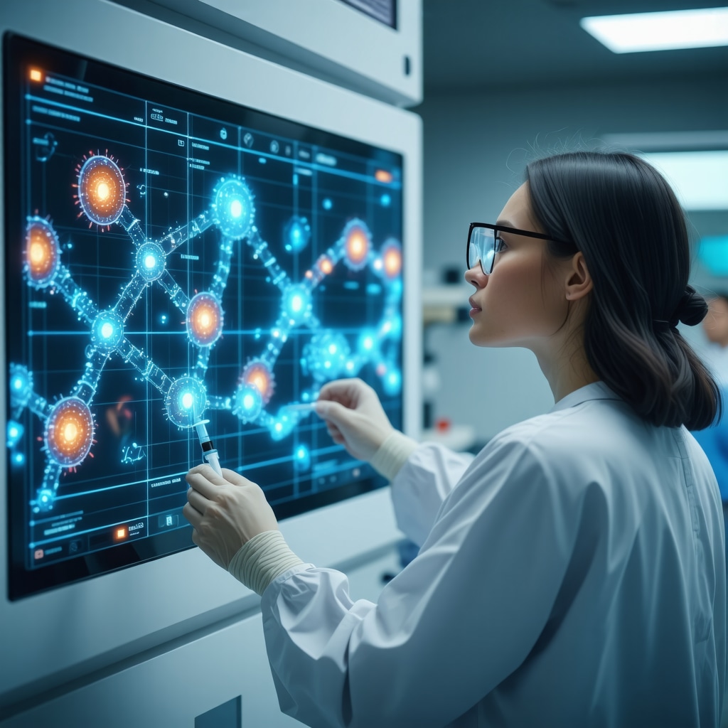 Doctor reviewing genetic data for personalized Ozempic treatment in a modern clinic