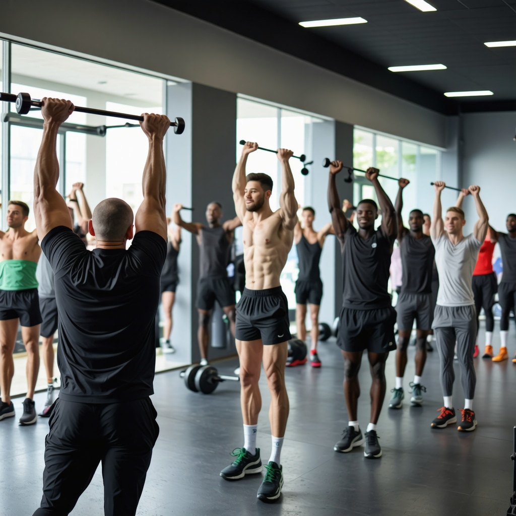 Adults performing resistance and HIIT exercises in a gym setting to optimize Ozempic weight loss outcomes