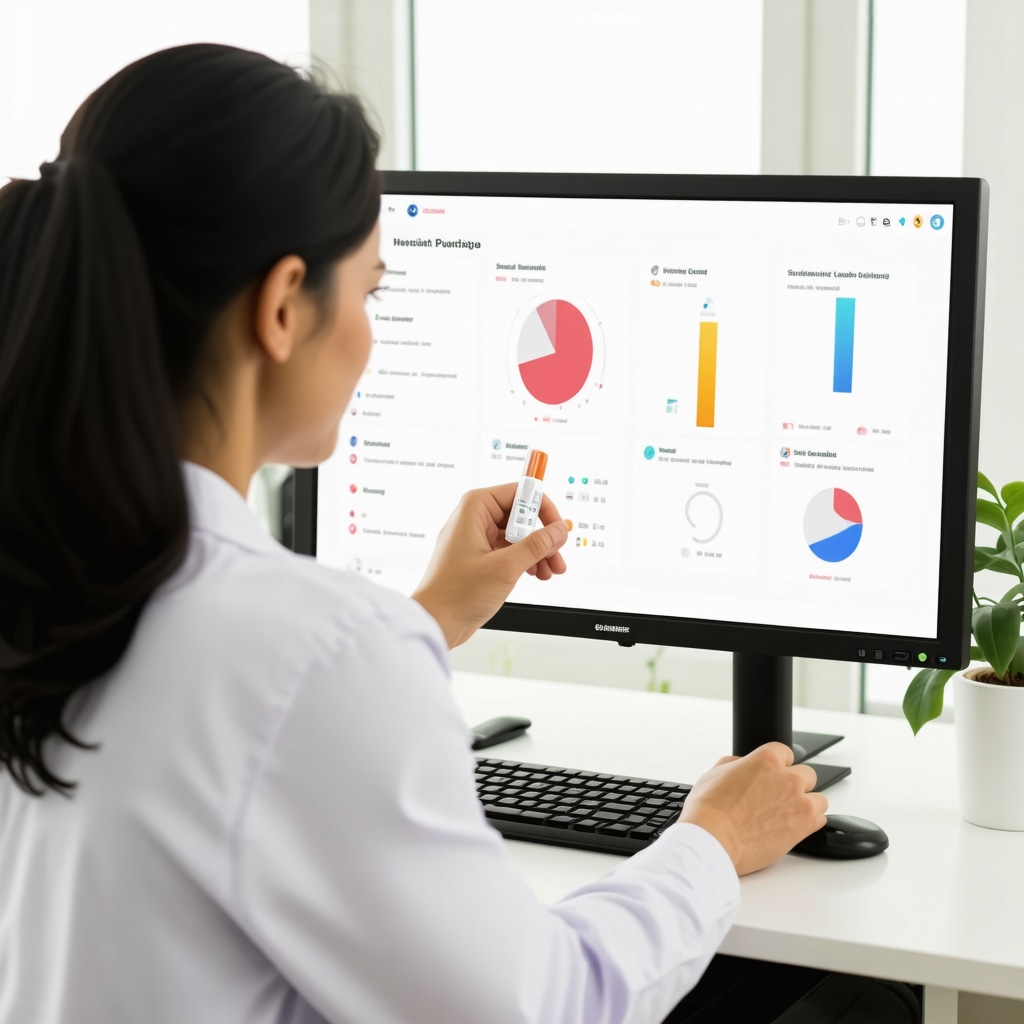 Physician monitoring patient data remotely for safe Ozempic weight loss therapy