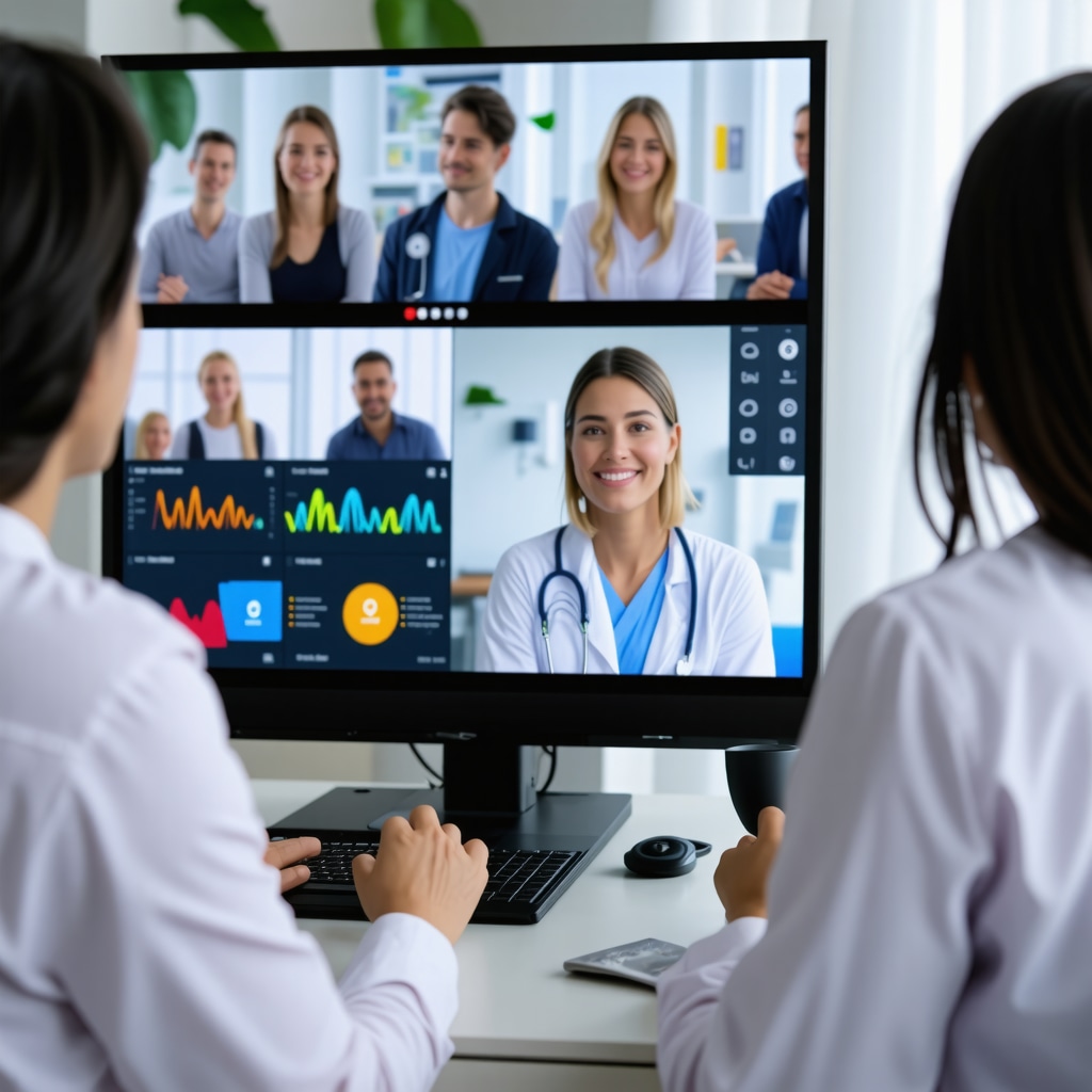 Patient engaged in telehealth consultation with medical team reviewing biometric data for Ozempic therapy