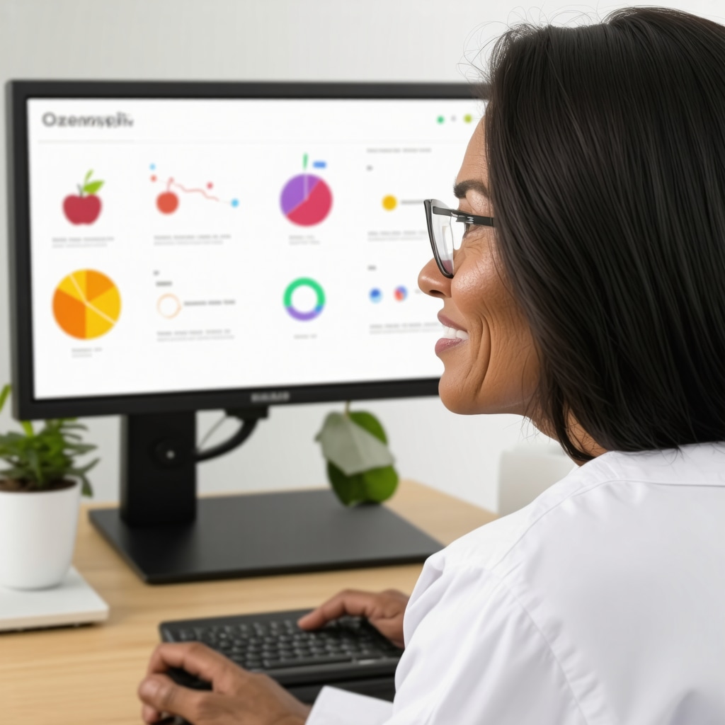 Patient engaging in a telehealth session discussing personalized Ozempic dosing and metabolic data with a physician