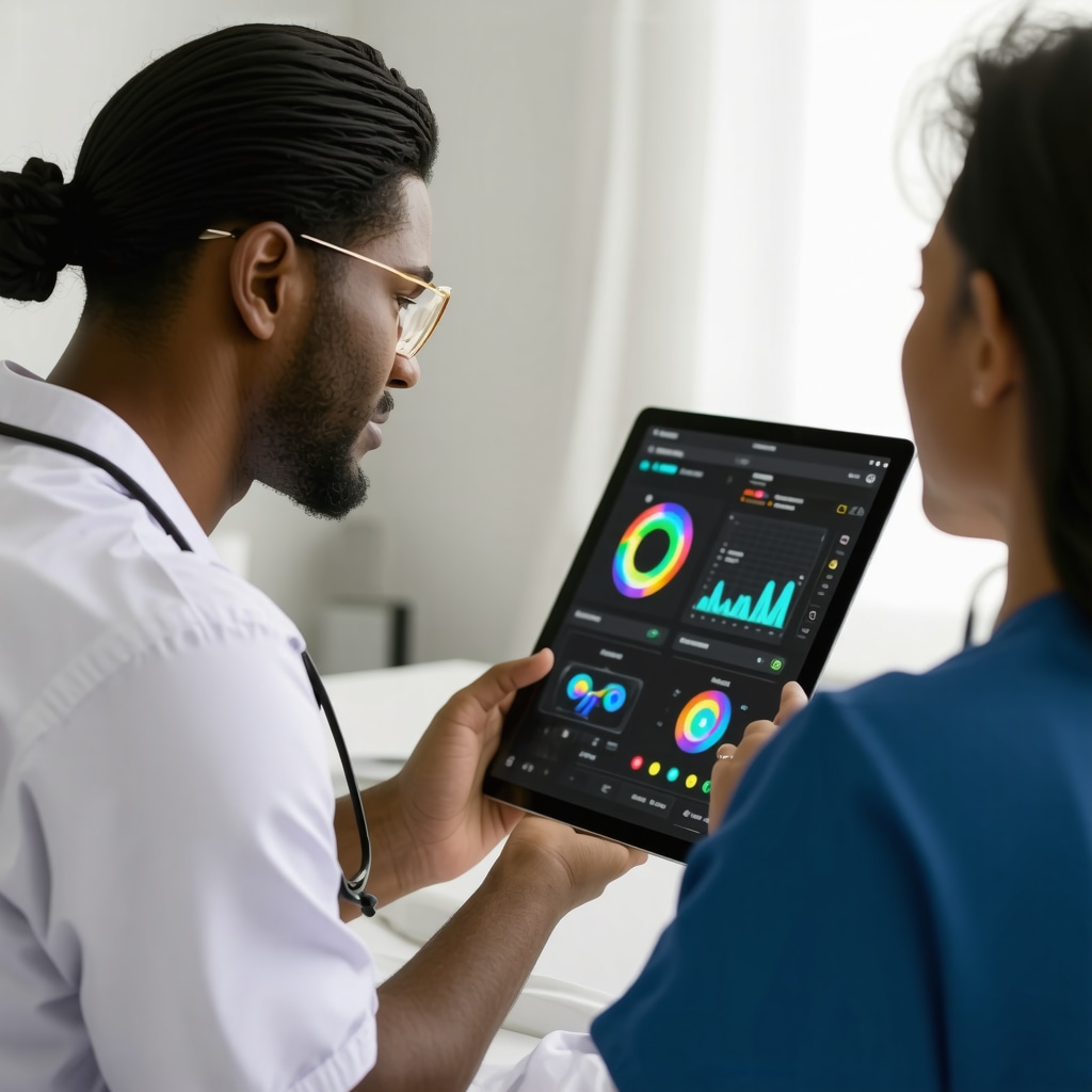 Doctor and patient using digital health technology for Ozempic treatment monitoring