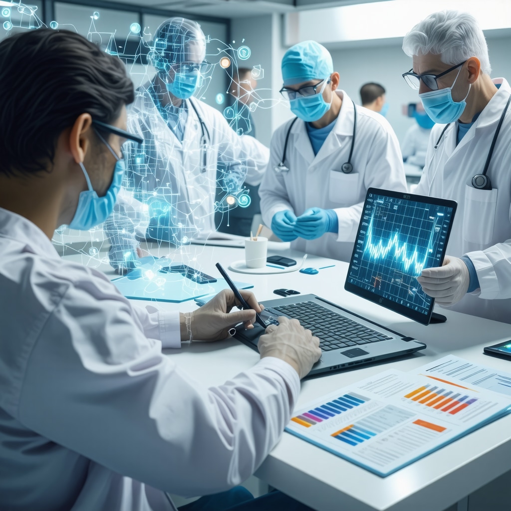 Illustration of AI and genetic data integration for personalized Ozempic dose optimization