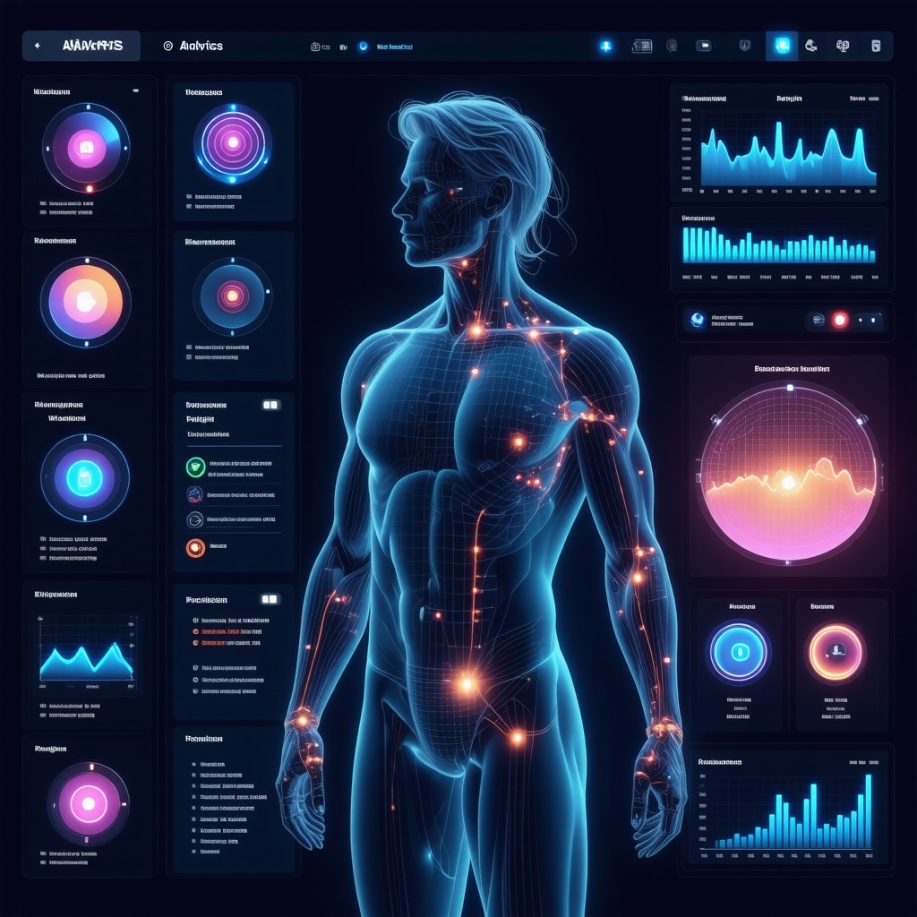 Illustration of AI analytics dashboard monitoring Ozempic therapy progress for personalized weight loss