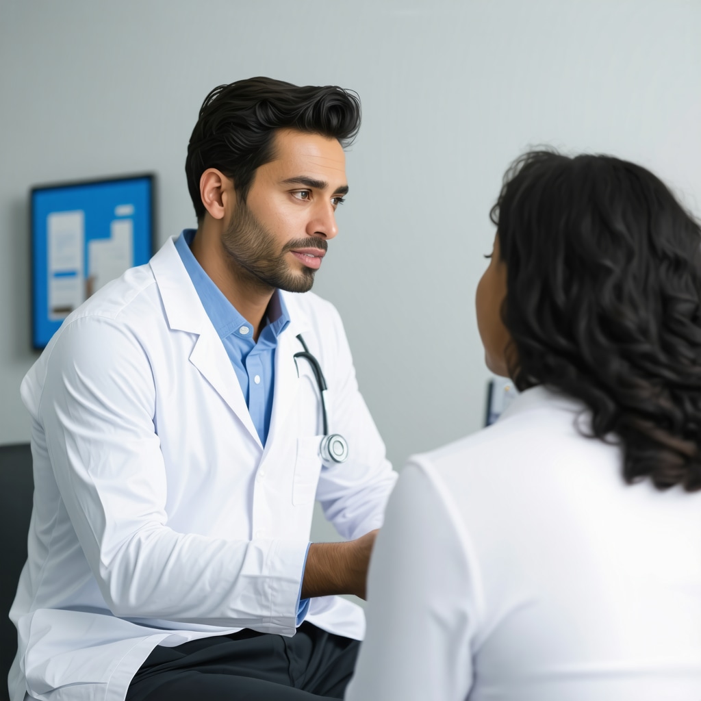 Endocrinologist consulting with patient about Ozempic therapy in a modern clinic