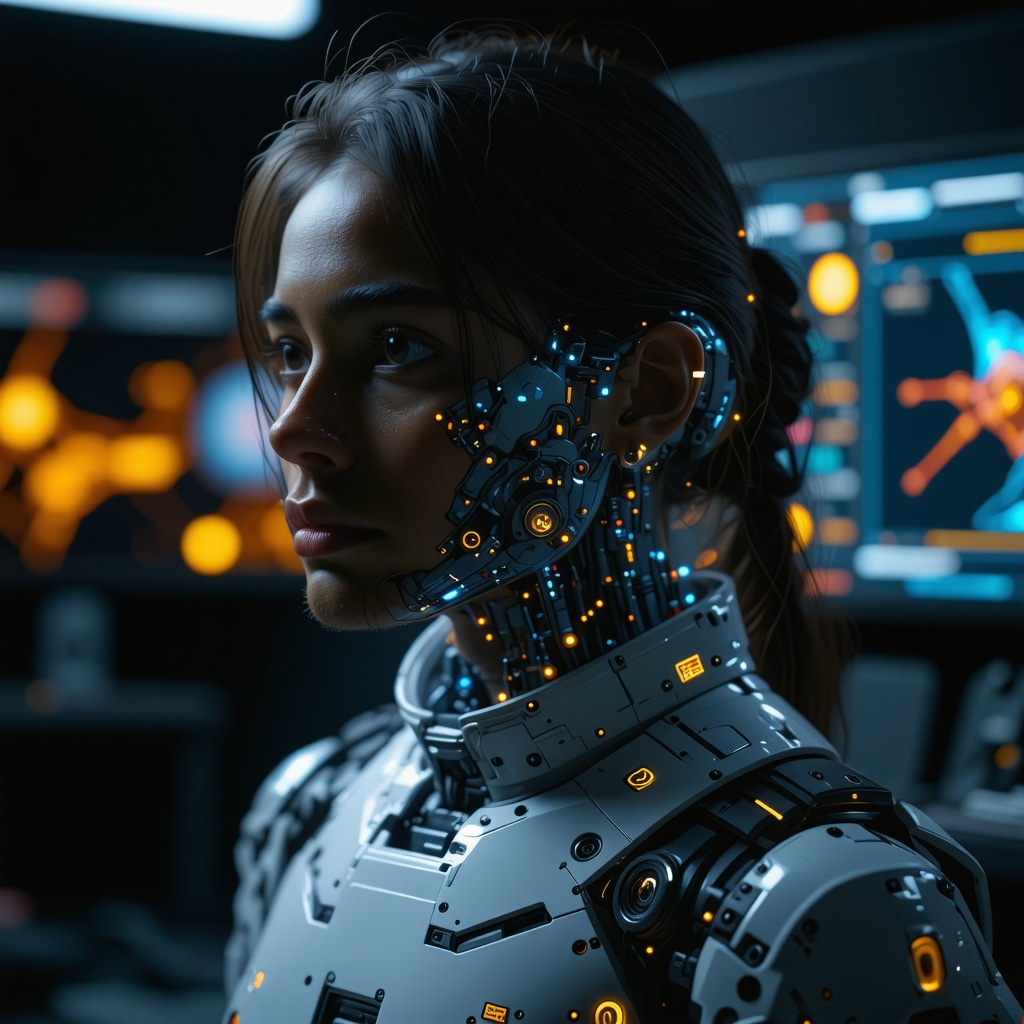 Futuristic telehealth setup with wearable devices and AI data analysis for personalized Ozempic care
