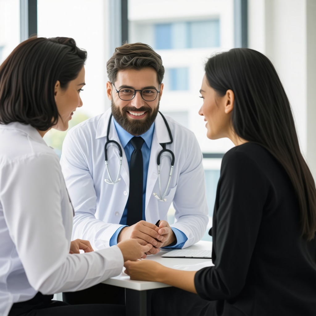 Healthcare professionals discussing Ozempic treatment options with a patient in a certified clinic