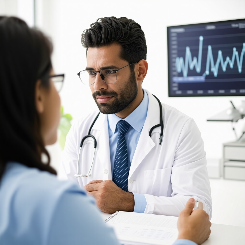 Doctor discussing long-term Ozempic treatment plan with patient in a clinical setting