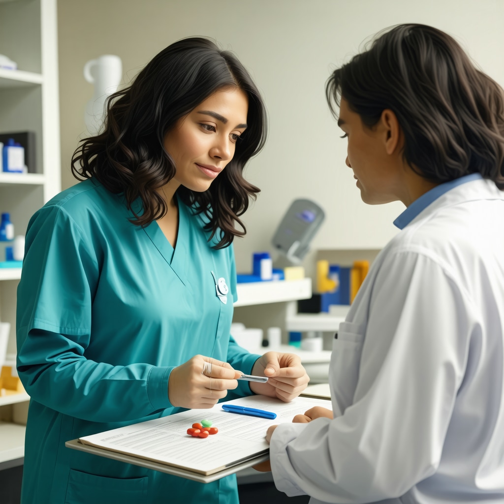 Doctor discussing long-term Ozempic weight loss strategies with patient using advanced health monitoring tools