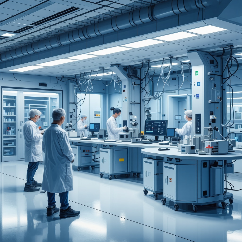 Futuristic laboratory scene showing scientists researching metabolic pathways related to Ozempic.