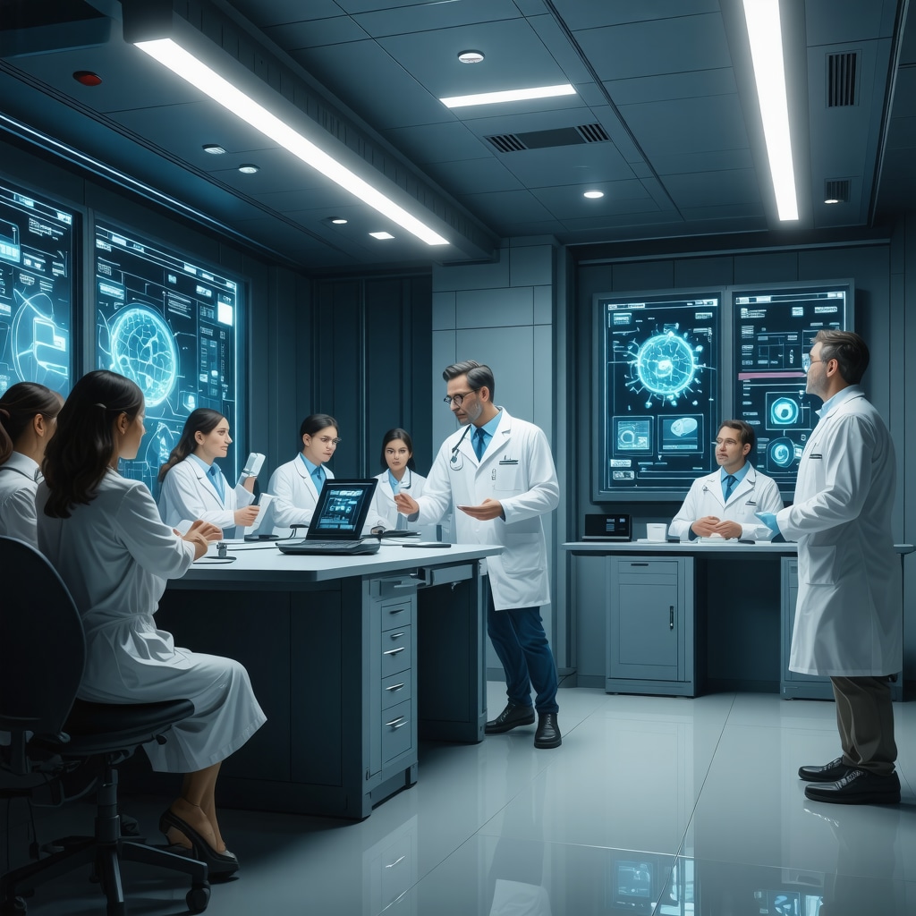 Illustration of genetic testing, telehealth, and healthcare policy reforms shaping Ozempic treatment in 2025.