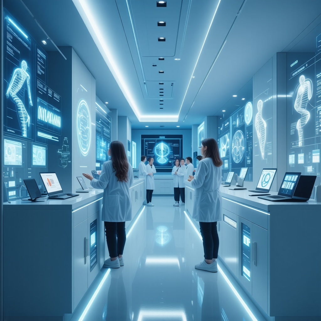 High-tech medical clinic with genetic testing and digital health tools for weight management