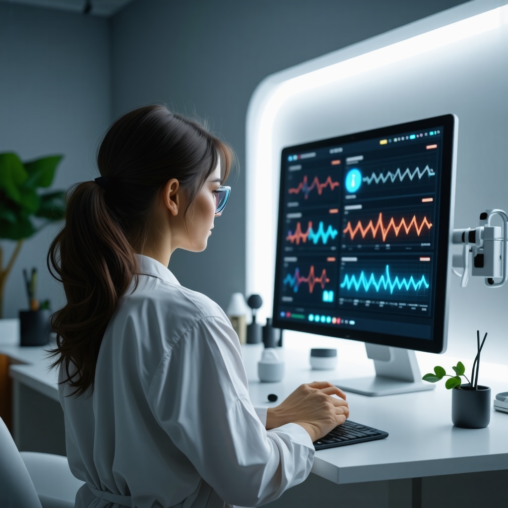 Advanced medical clinic with digital health devices and personalized treatment plans