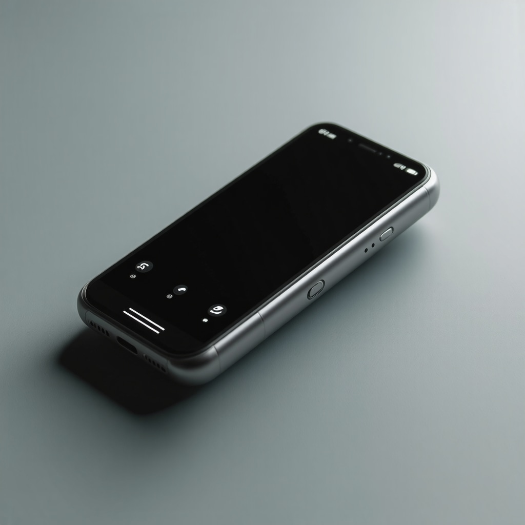 A sleek implantable device wirelessly connected to a smartphone app, representing technological innovation in weight management.