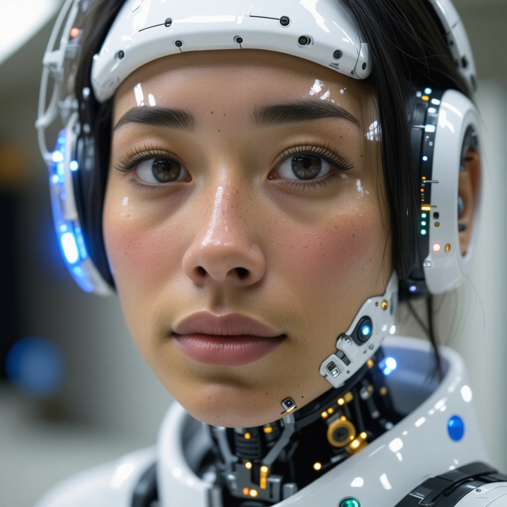 Futuristic healthcare technology with AI and biosensors