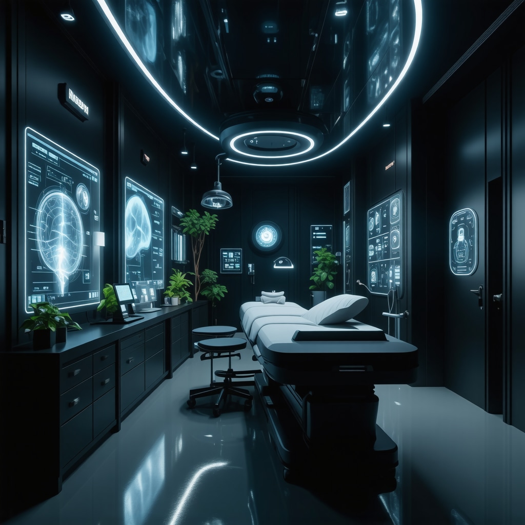 Modern medical clinic with advanced digital health technology for weight management
