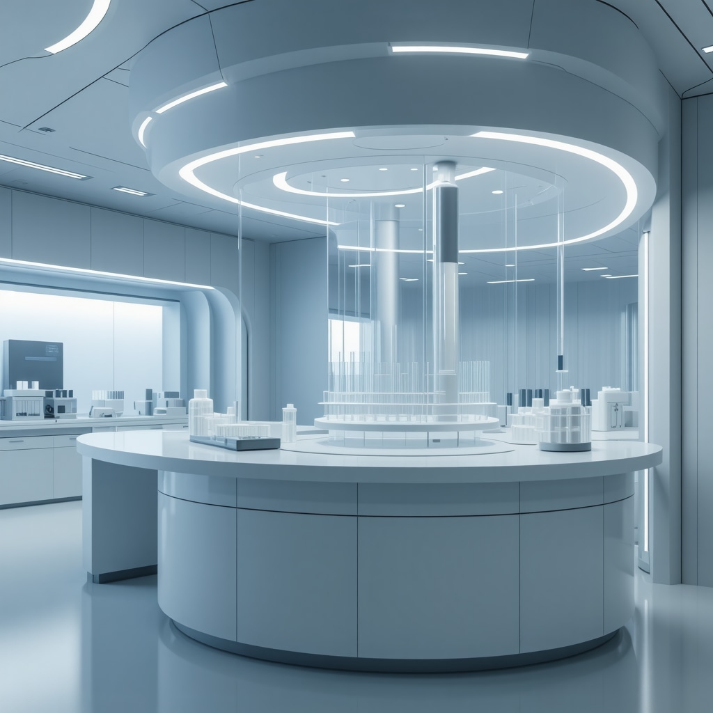 High-tech laboratory with scientists working on personalized Ozempic treatment solutions.