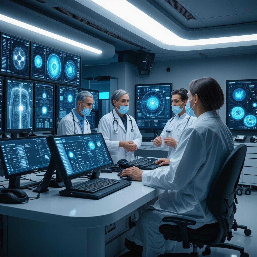 Advanced healthcare clinic with digital diagnostics and telehealth in 2025