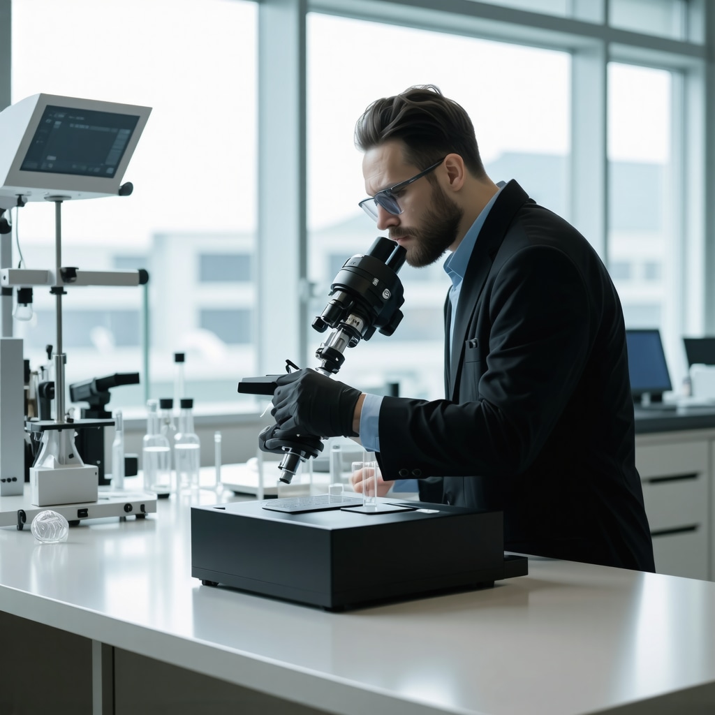 Illustration of genetic and biomarker analysis in a high-tech lab for personalized Ozempic treatment
