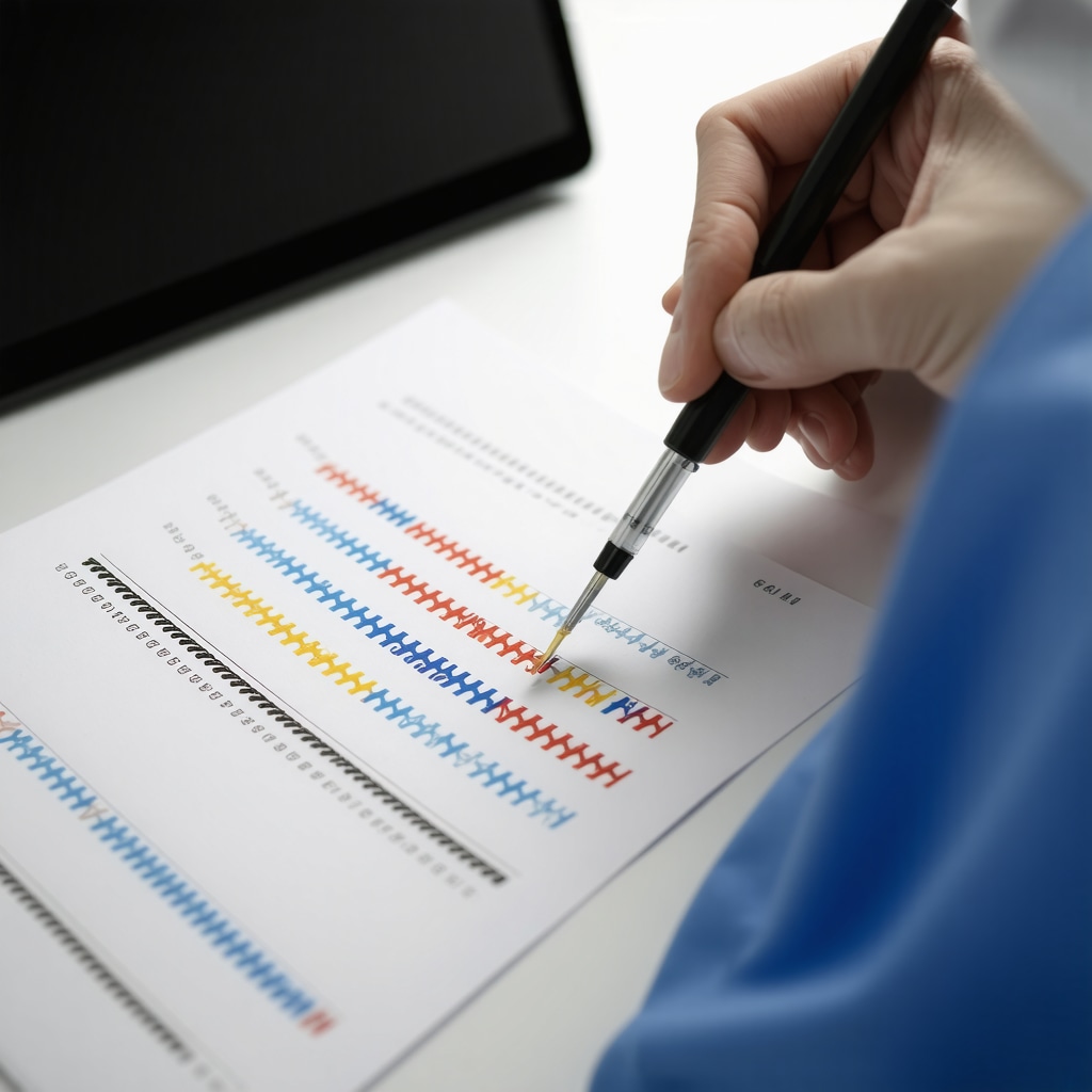 Healthcare professional reviewing genetic testing results for personalized medicine