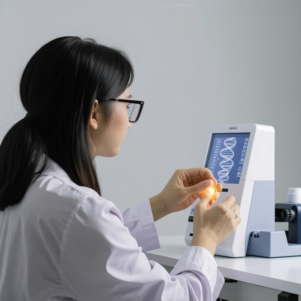 Genetic testing device analyzing DNA to personalize Ozempic treatment