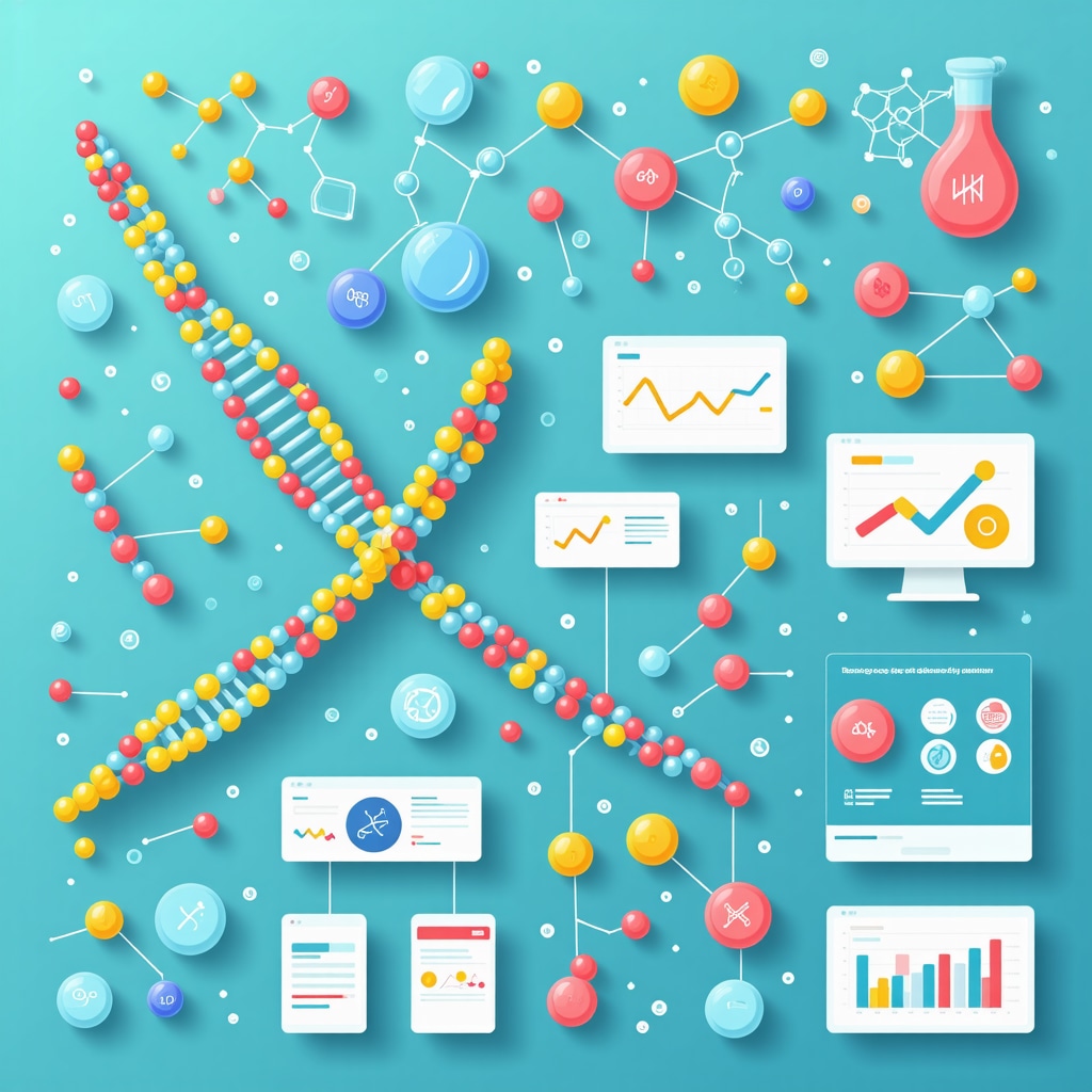 Visual representation of genetic and metabolic data analysis for personalized Ozempic therapy.