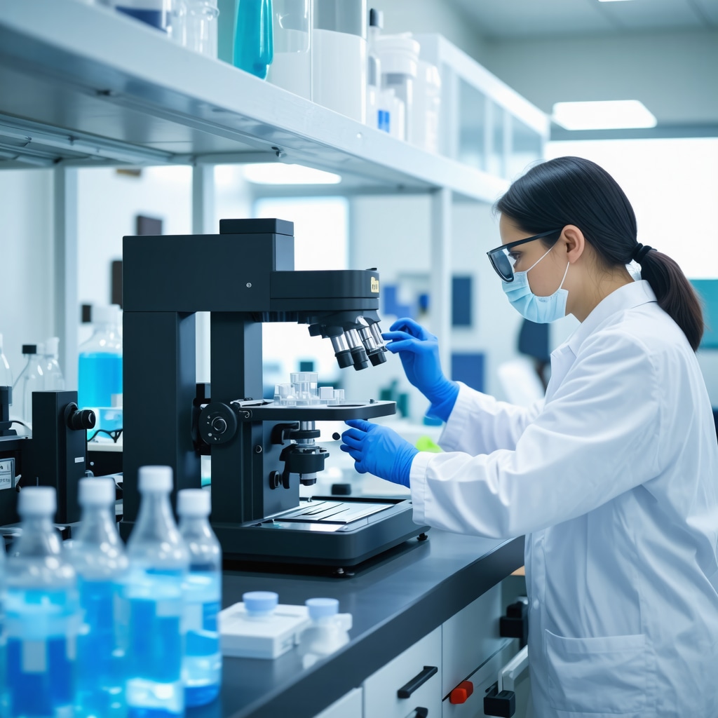 Laboratory technician analyzing biomarkers for personalized weight loss strategies.