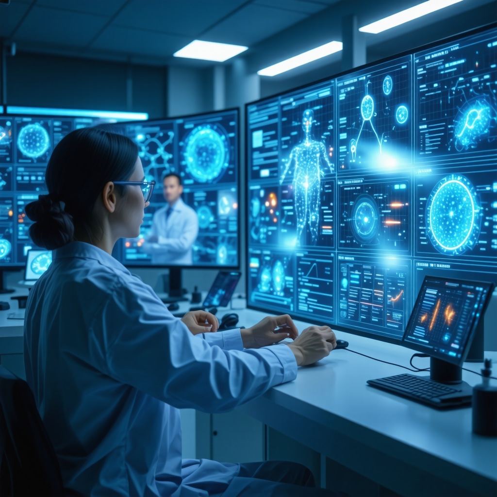 Physician reviewing genomic and digital health data for personalized Ozempic therapy in obesity management