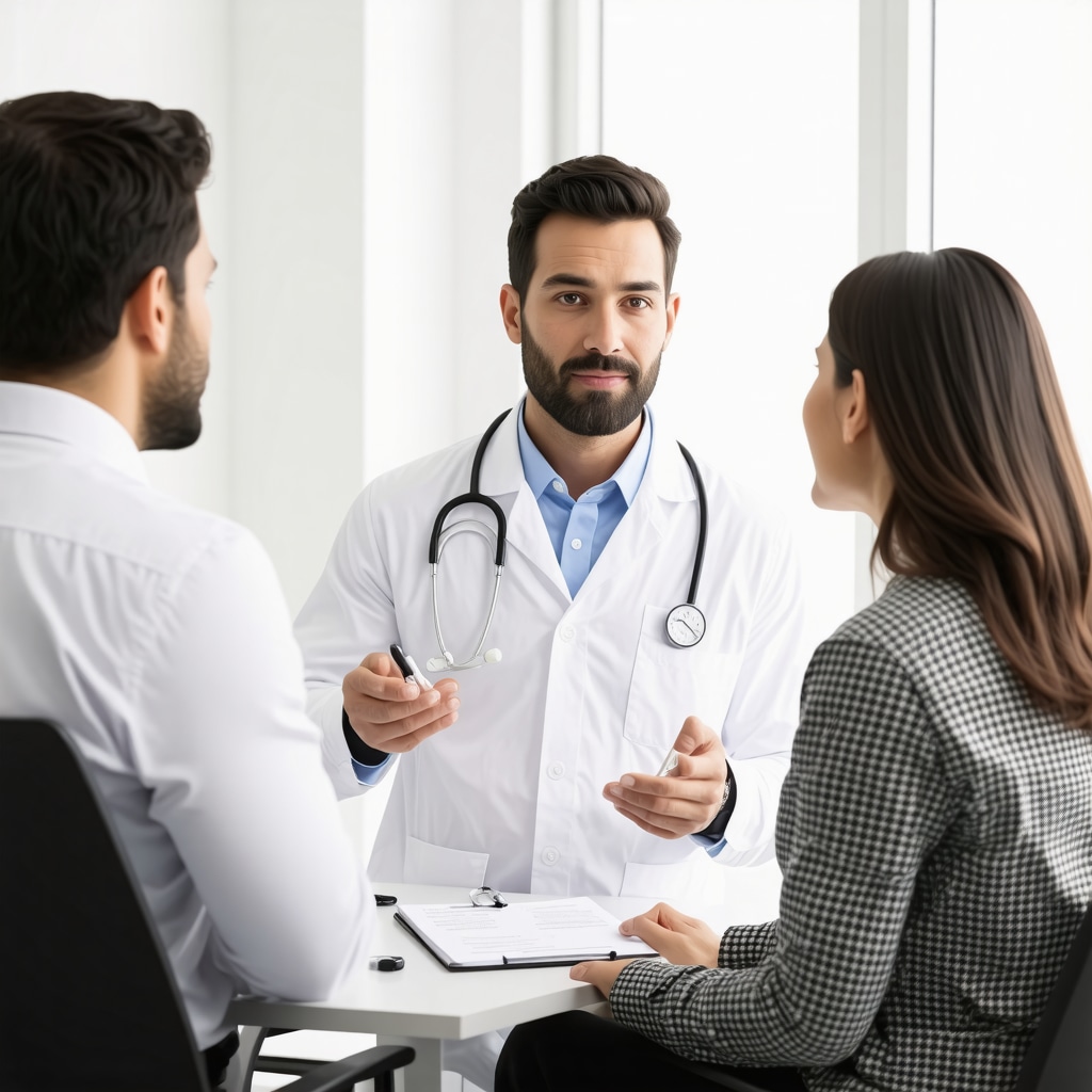 Doctor discussing Ozempic treatment with patient in clinic