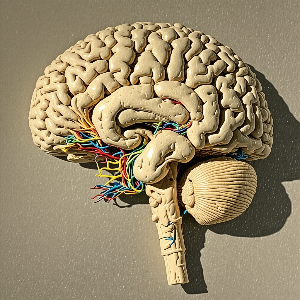 Diagram showing brain regions involved in hunger and satiety influenced by Ozempic
