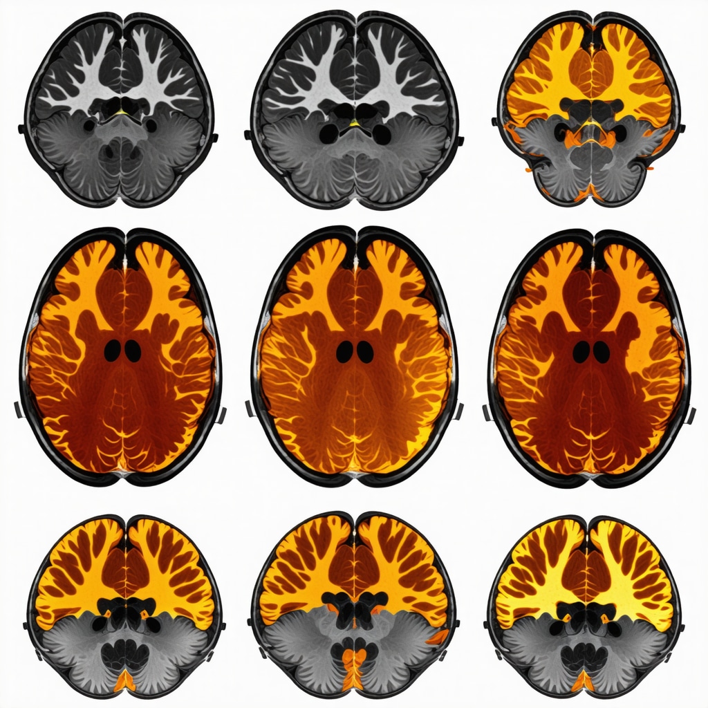 Brain scan showing neural pathways related to appetite and reward